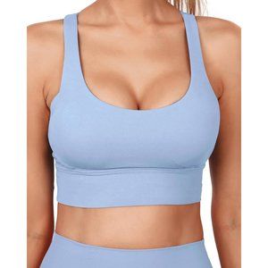 Sports Bra for Women, Strappy Padded Medium Support Yoga Workout Bra for Women